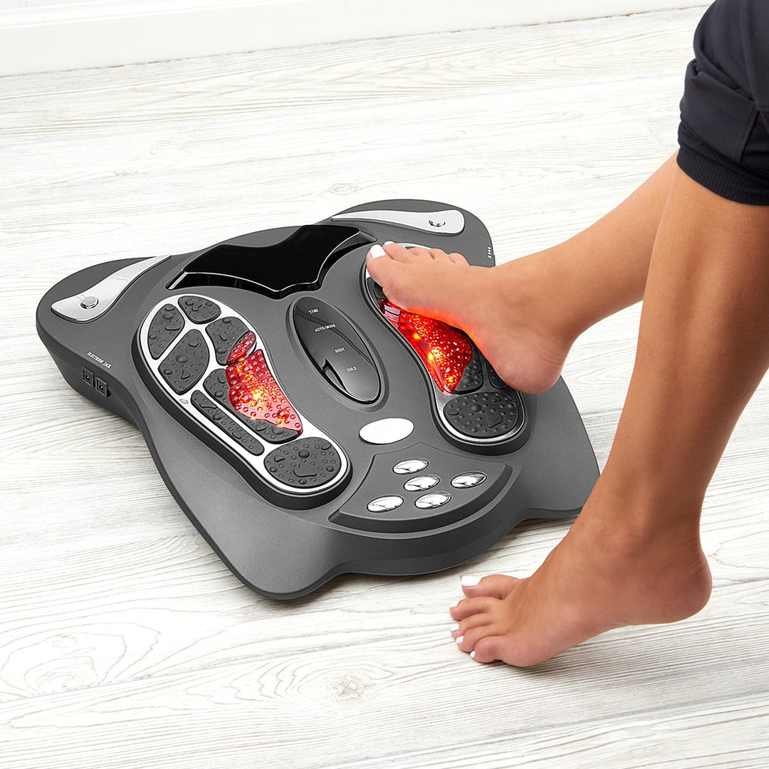 EMS-voetmassage met doorbloedingsapparaat, TENS-pads en afstandsbediening