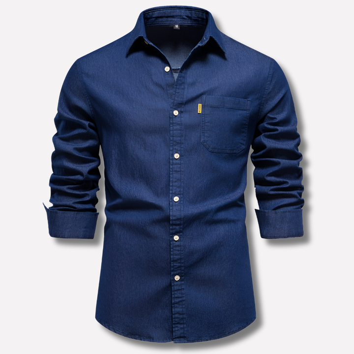 Levi Heren denim overhemd met lange mouwen