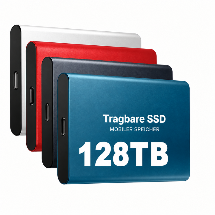 Externe 128‑TB‑SSD – compact, snel en draagbaar