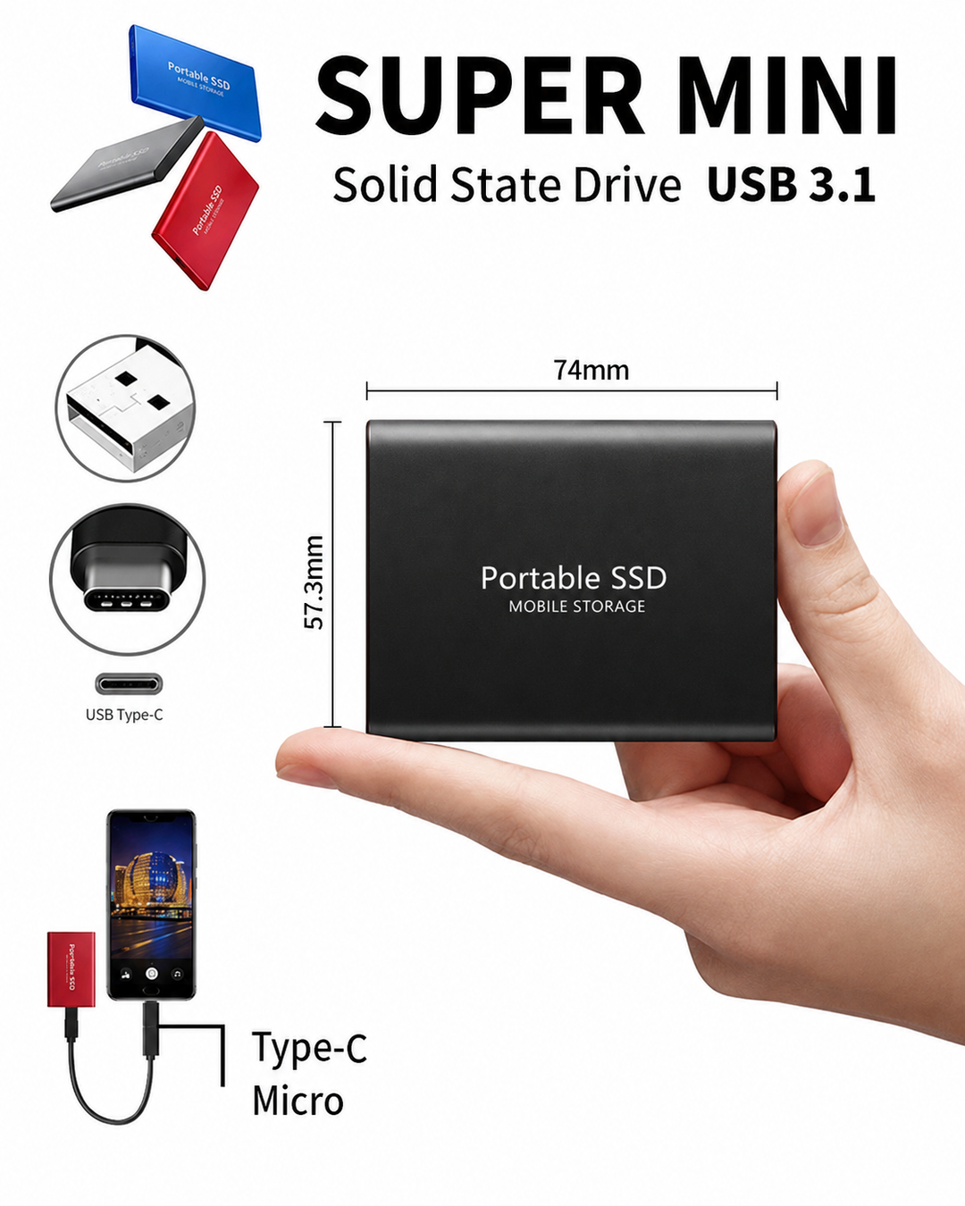 Compacte 128-TB-ssd voor grote hoeveelheden gegevens