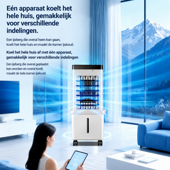 Draagbare mini-burea ventilator met oscillerende stand en krachtige luchtcirculatie