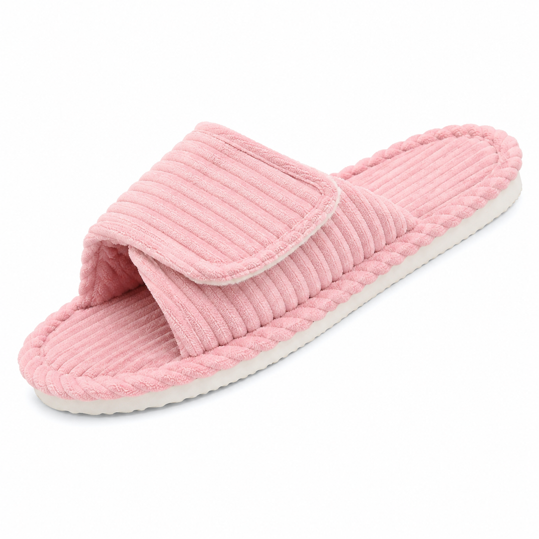 Orthopedische corduroy pantoffels met voetboogondersteuning