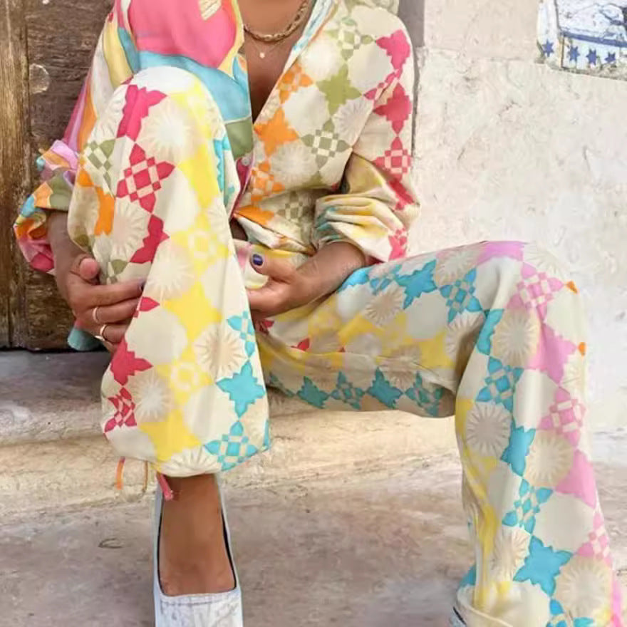 Kleurrijke Dames Kleding Set Voor De Zomer