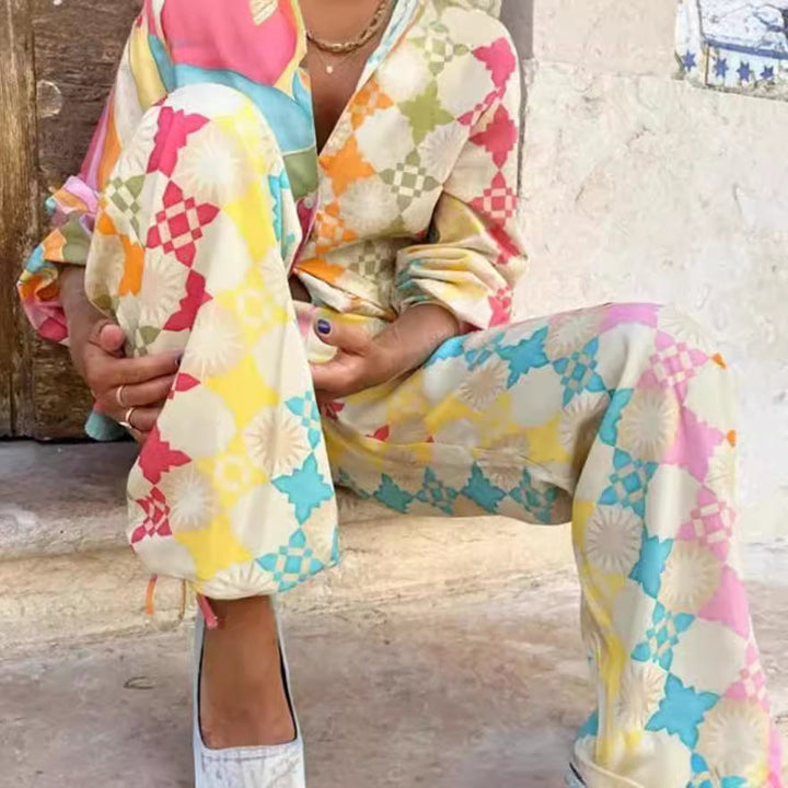 Kleurrijke Dames Kleding Set Voor De Zomer