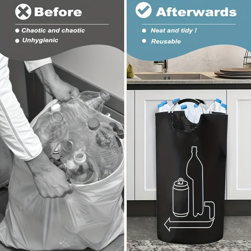 Grote opvouwbare opbergmand van 115 L voor wasgoed en recycling