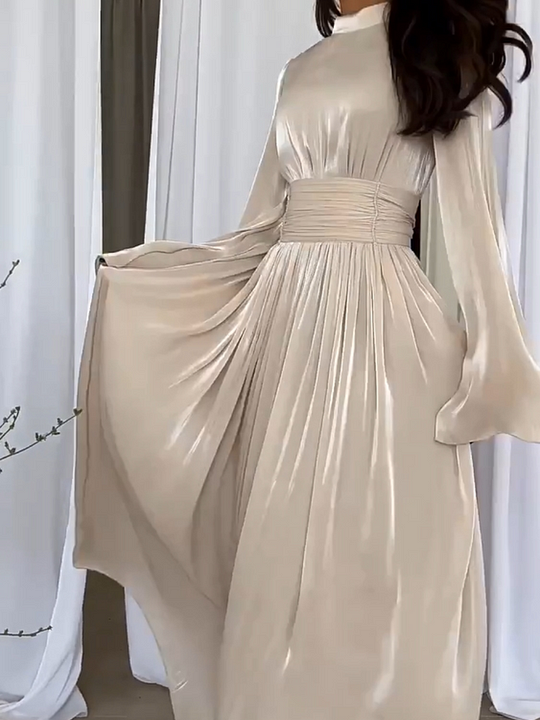Fantasierijke maxi-jurk met vloeiende snit – Valentina
