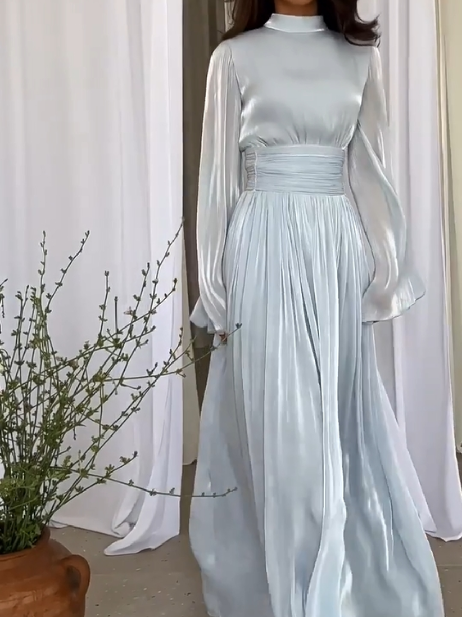 Fantasierijke maxi-jurk met vloeiende snit – Valentina