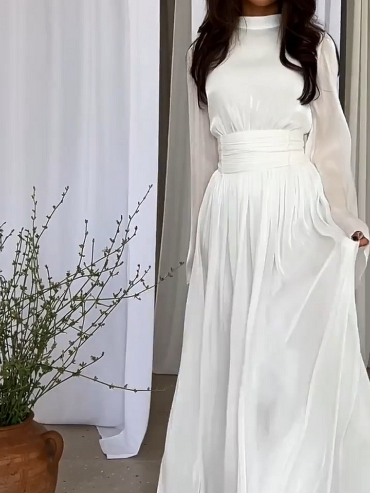 Fantasierijke maxi-jurk met vloeiende snit – Valentina