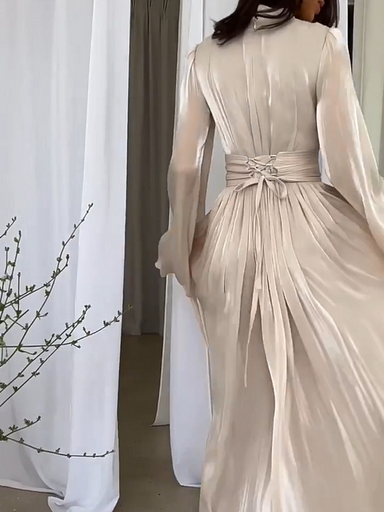 Fantasierijke maxi-jurk met vloeiende snit – Valentina