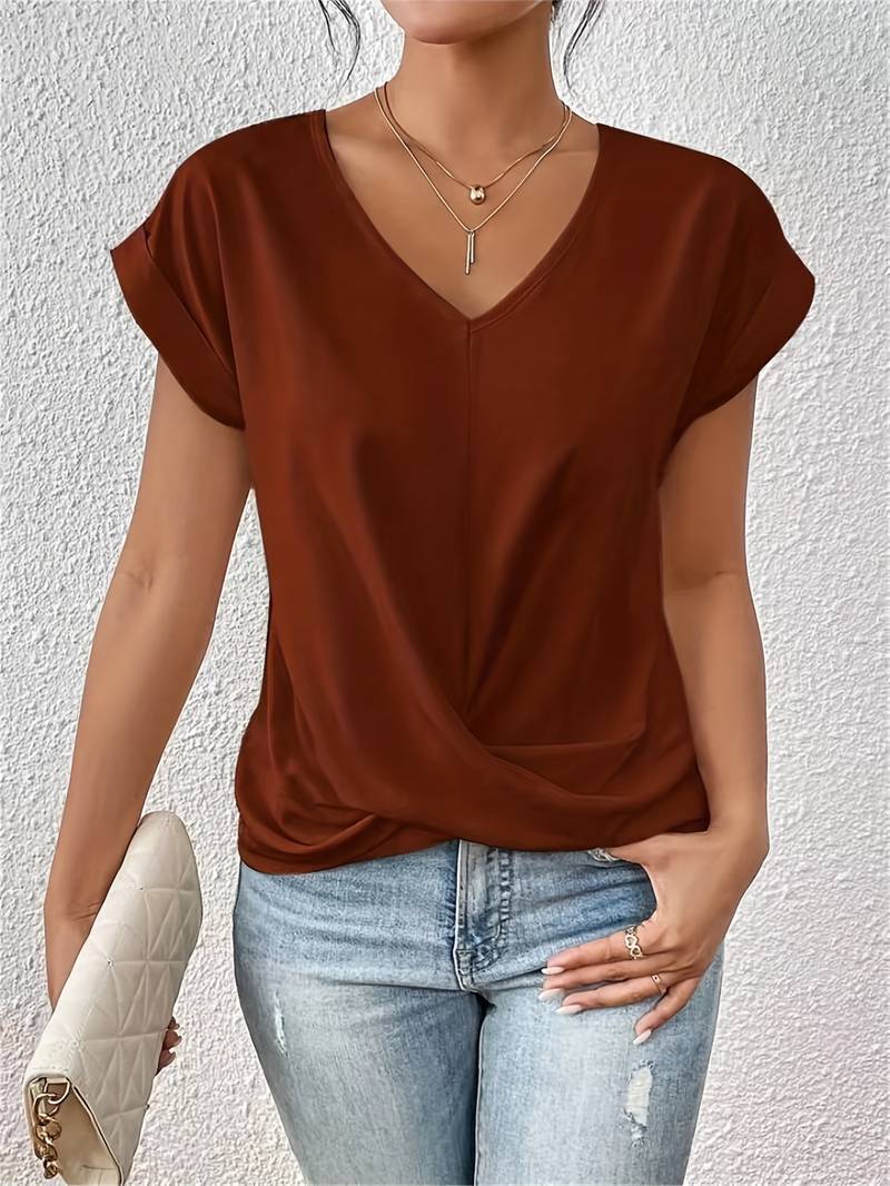 Elysia - Casual Korte Mouw T-Shirt Voor Dames