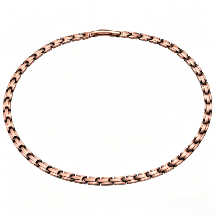 Unisex Red Copper Braided Necklace