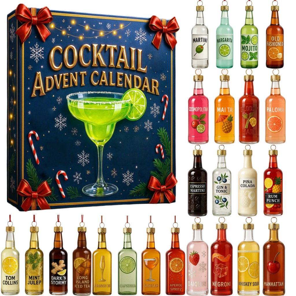 Feestelijke cocktail-adventskalender voor de aftelbeleving