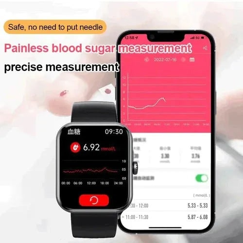 Fitness tracking smartwatch hartslagmeter touchscreen waterdicht siliconen