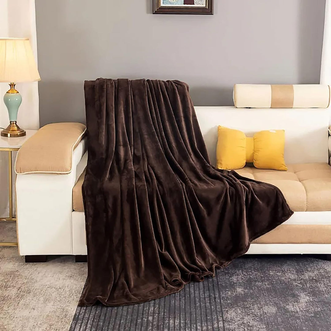 Fleece namaakbont superzachte plaid voor bank en bed, pluche, licht van gewicht, verwarmd