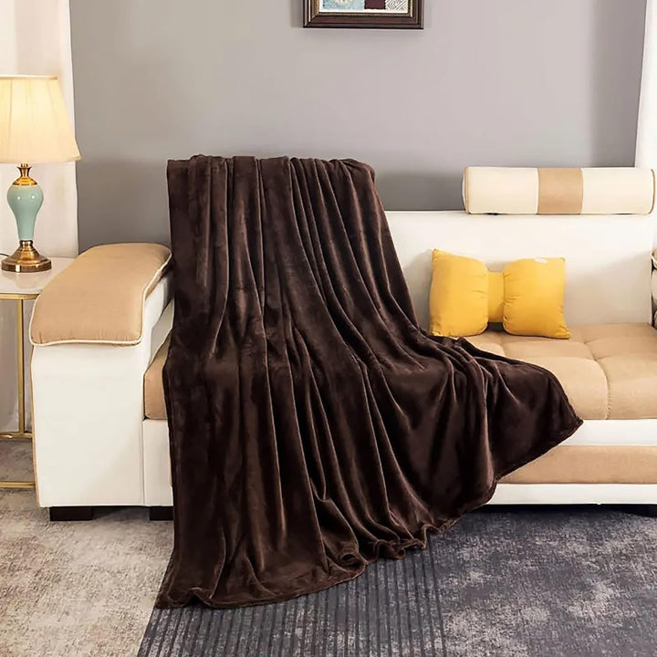 Fleece namaakbont superzachte plaid voor bank en bed, pluche, licht van gewicht, verwarmd