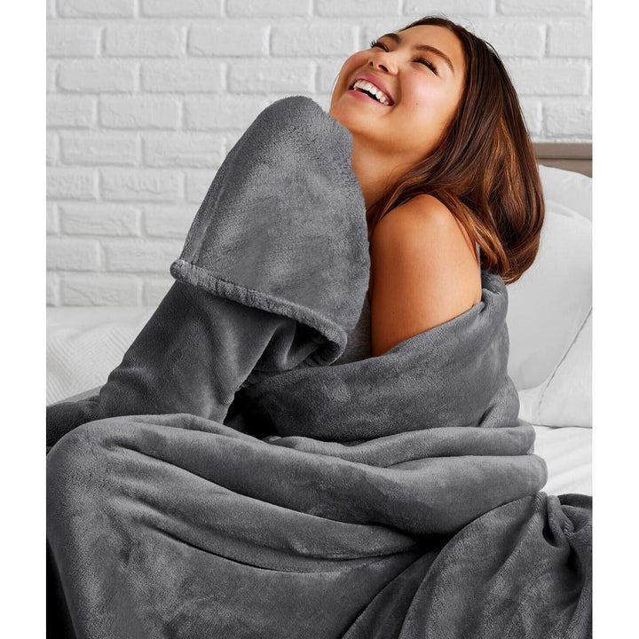 Fleece namaakbont superzachte plaid voor bank en bed, pluche, licht van gewicht, verwarmd