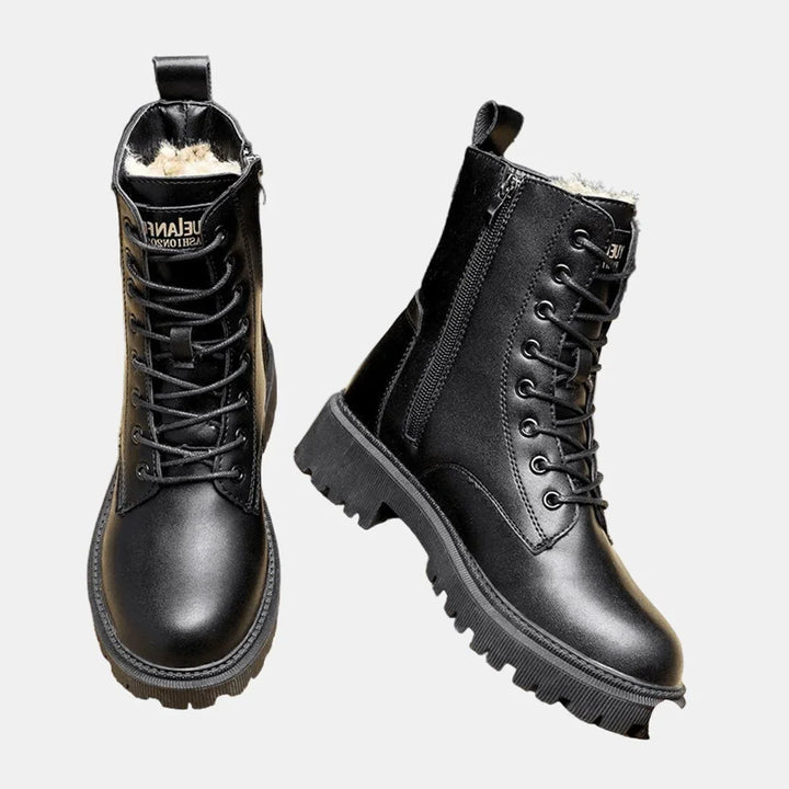 Gevoerde combat enkellaarsjes met fleece voering