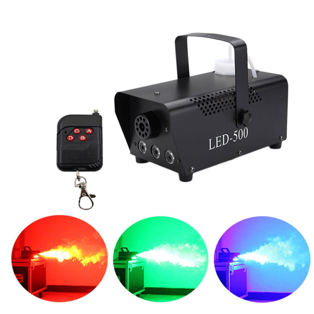 Halloween-mistmachine met ingebouwde LED-verlichting en draadloze afstandsbediening voor feestdecoratie