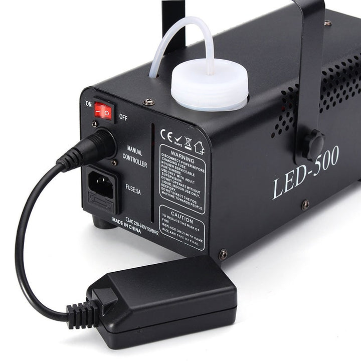 Halloween-mistmachine met ingebouwde LED-verlichting en draadloze afstandsbediening voor feestdecoratie