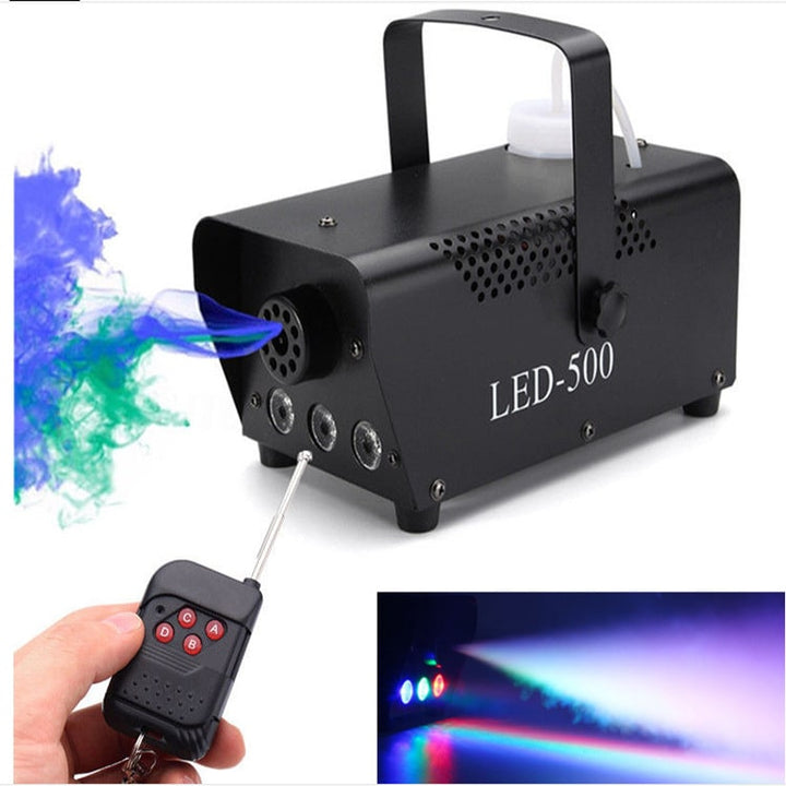 Halloween-mistmachine met ingebouwde LED-verlichting en draadloze afstandsbediening voor feestdecoratie