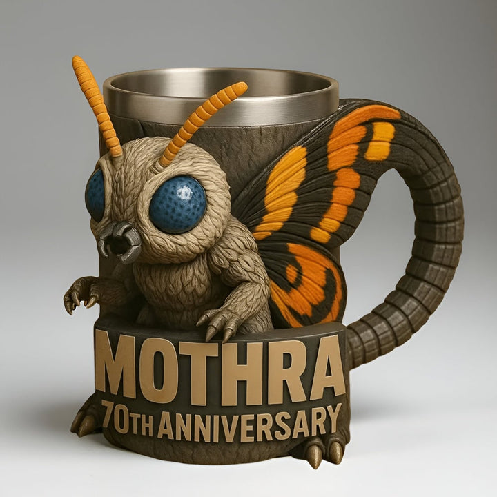Grappige monster koffiemok met roestvrijstalen binnenwand en gebeeldhouwd 3D-ontwerp