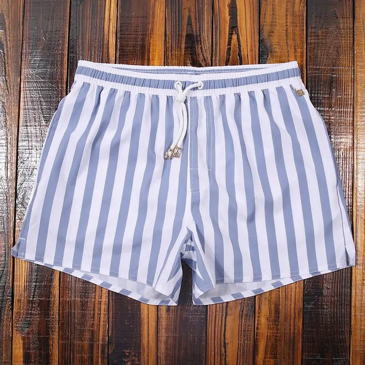 Gestreepte herenshort met elastische tailleband – Matteo