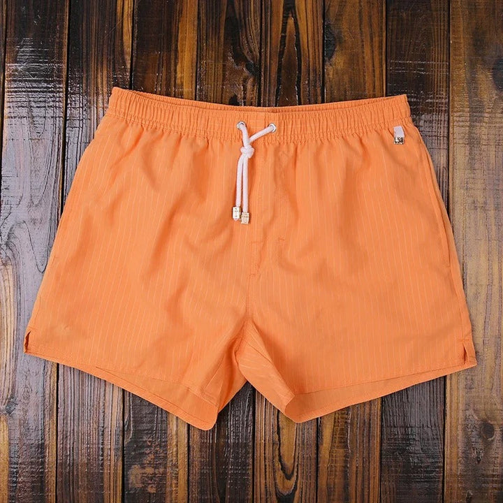 Gestreepte herenshort met elastische tailleband – Matteo