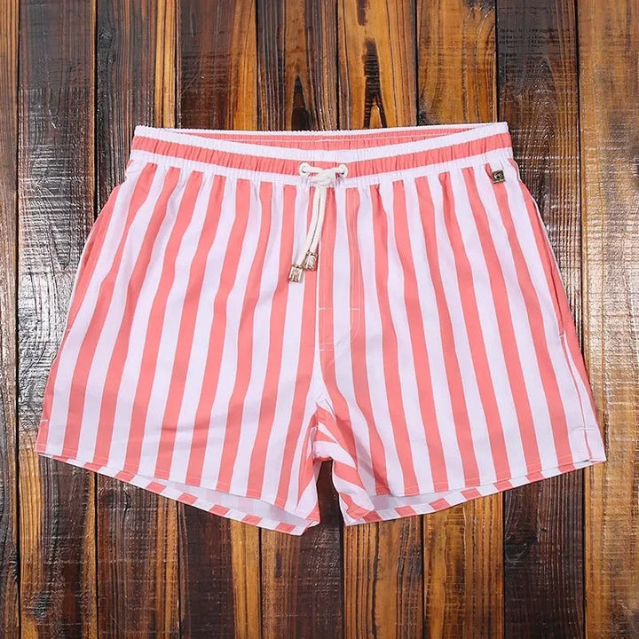 Gestreepte herenshort met elastische tailleband – Matteo