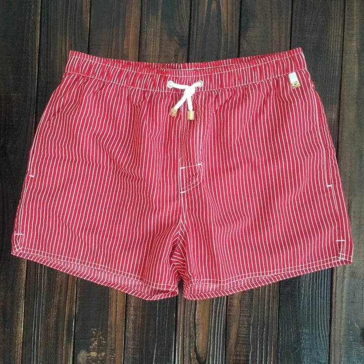 Gestreepte herenshort met elastische tailleband – Matteo
