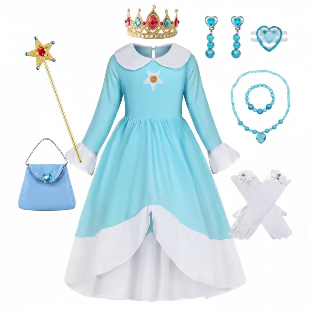 Halloween-prinsessenkostuum voor meisjes en verkleedaccessoires voor spelletjes