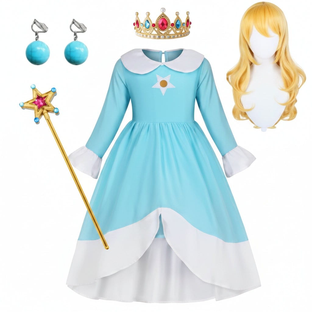 Halloween-prinsessenkostuum voor meisjes en verkleedaccessoires voor spelletjes