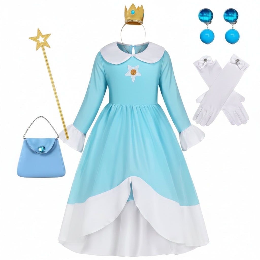 Halloween-prinsessenkostuum voor meisjes en verkleedaccessoires voor spelletjes