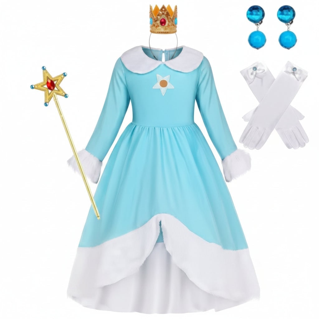 Halloween-prinsessenkostuum voor meisjes en verkleedaccessoires voor spelletjes