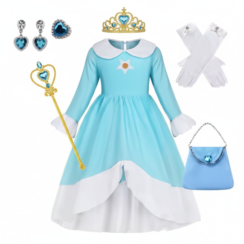 Halloween-prinsessenkostuum voor meisjes en verkleedaccessoires voor spelletjes