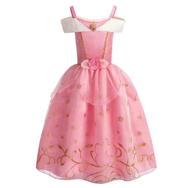 Halloween prinsessenkostuum en jurken voor meisjes voor verkleedspelletjes, tiara en handschoenen