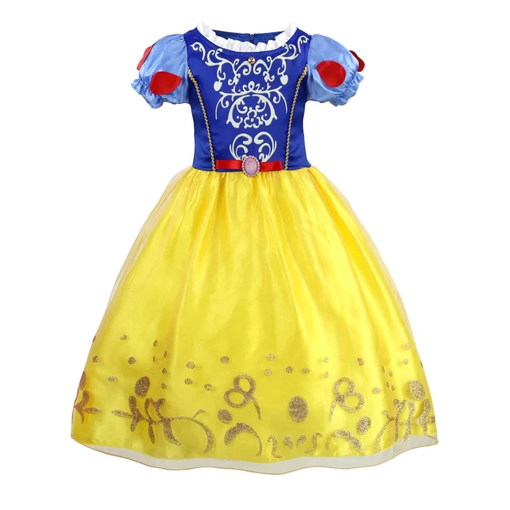Halloween prinsessenkostuum en jurken voor meisjes voor verkleedspelletjes, tiara en handschoenen