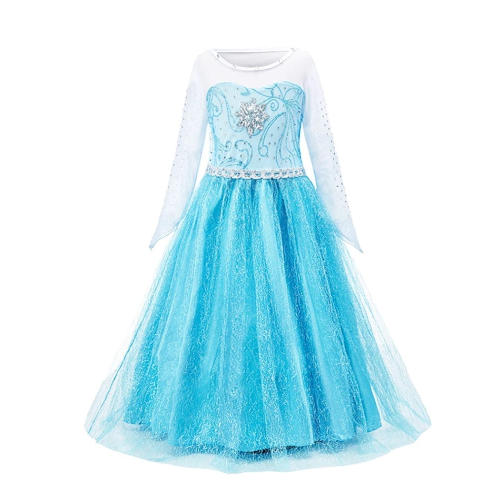Halloween prinsessenkostuum en jurken voor meisjes voor verkleedspelletjes, tiara en handschoenen