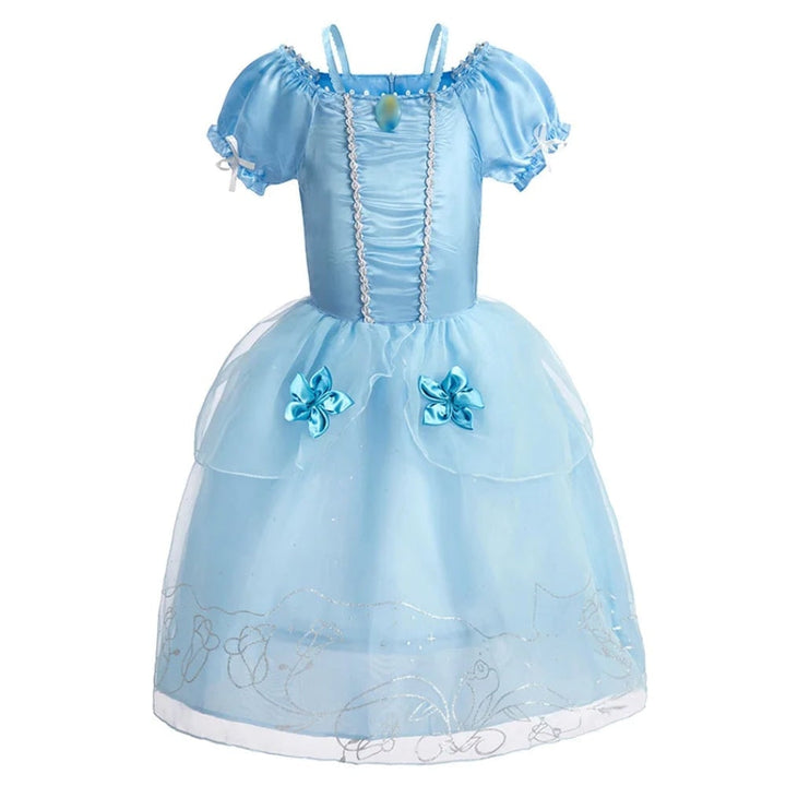 Halloween prinsessenkostuum en jurken voor meisjes voor verkleedspelletjes, tiara en handschoenen