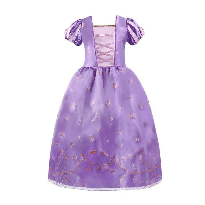 Halloween prinsessenkostuum en jurken voor meisjes voor verkleedspelletjes, tiara en handschoenen