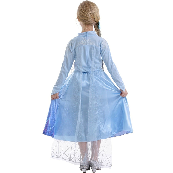Halloween prinsessenkostuum jurk voor meisjes met cape en toverstaf accessoireset