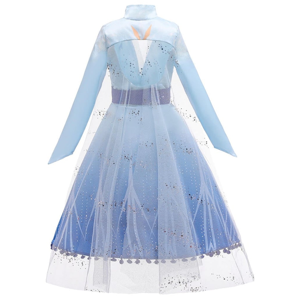 Halloween prinsessenkostuum jurk voor meisjes met cape en toverstaf accessoireset