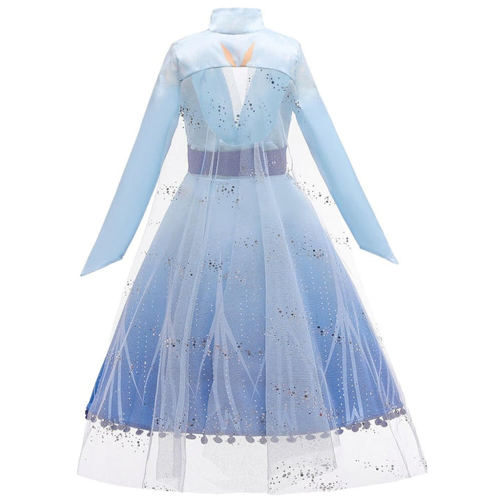 Halloween prinsessenkostuum jurk voor meisjes met cape en toverstaf accessoireset