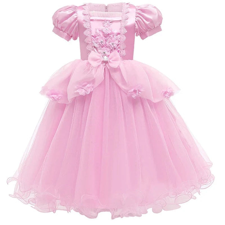 Halloween prinsessenjurk voor meisjes voor feestkostuum met pofmouwen en tulen rok