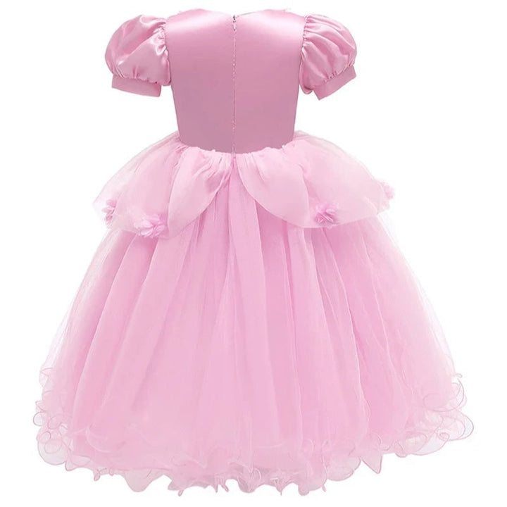 Halloween prinsessenjurk voor meisjes voor feestkostuum met pofmouwen en tulen rok