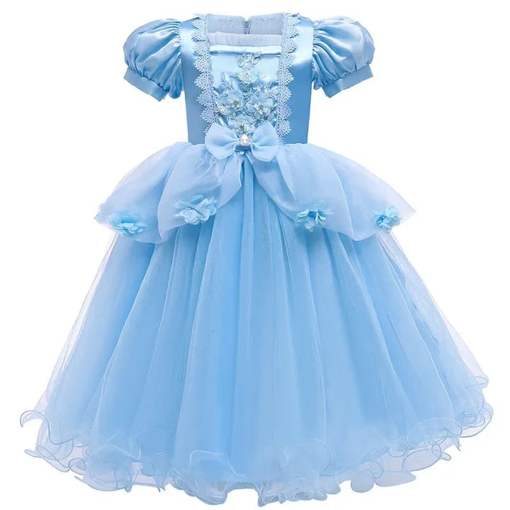 Halloween prinsessenjurk voor meisjes voor feestkostuum met pofmouwen en tulen rok