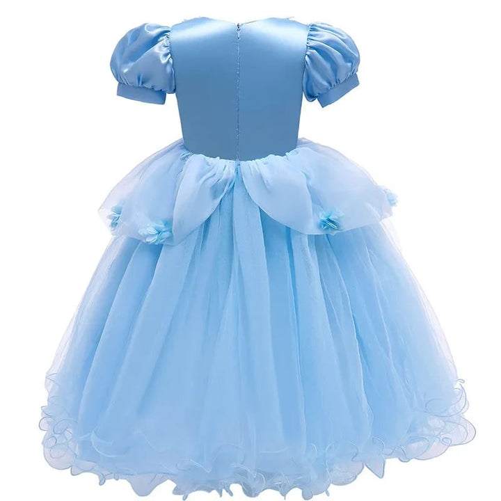 Halloween prinsessenjurk voor meisjes voor feestkostuum met pofmouwen en tulen rok