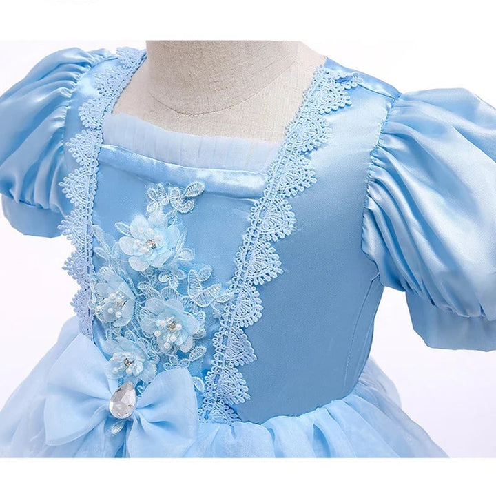 Halloween prinsessenjurk voor meisjes voor feestkostuum met pofmouwen en tulen rok