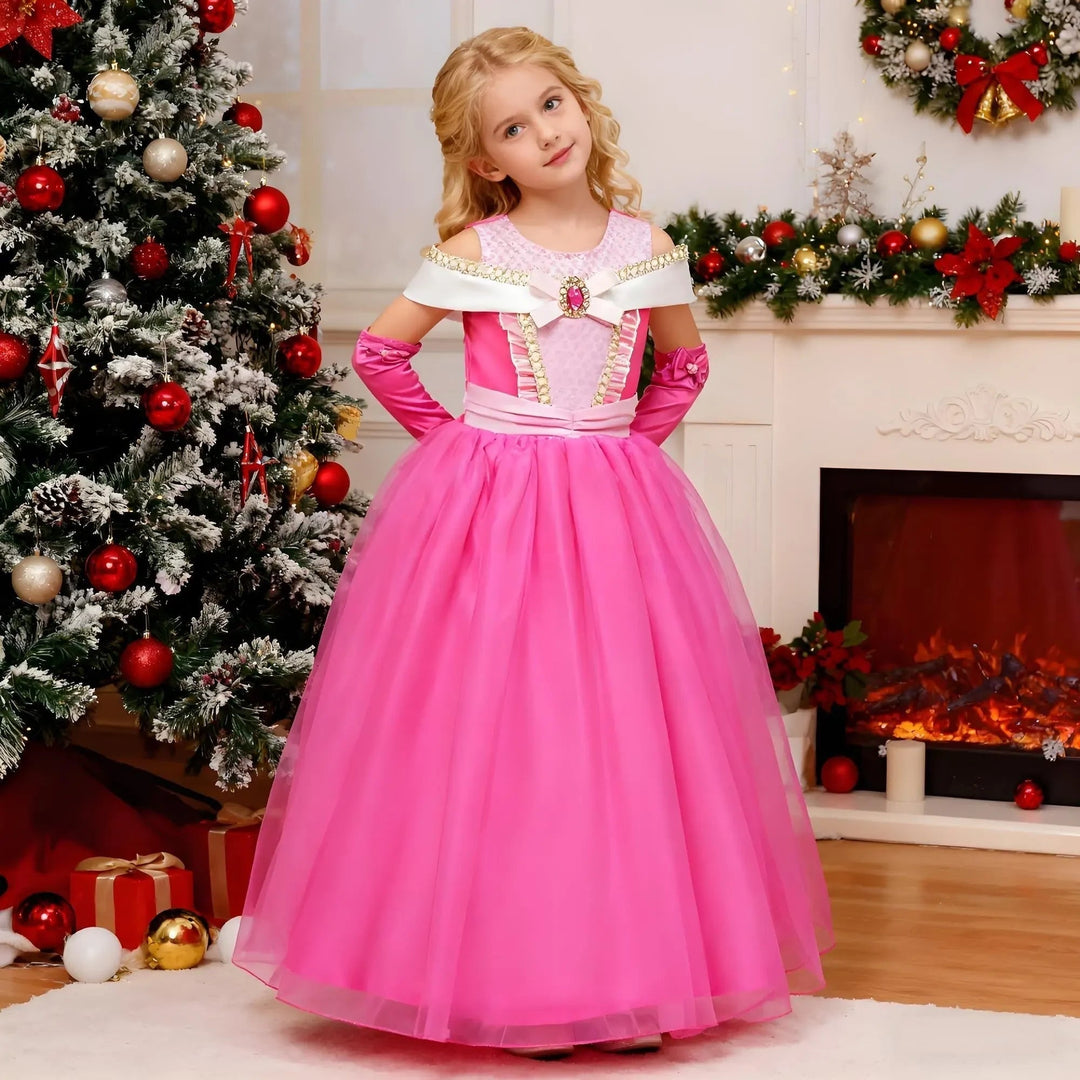 Halloween prinsessenjurk voor meisjes met accessoires en tiara