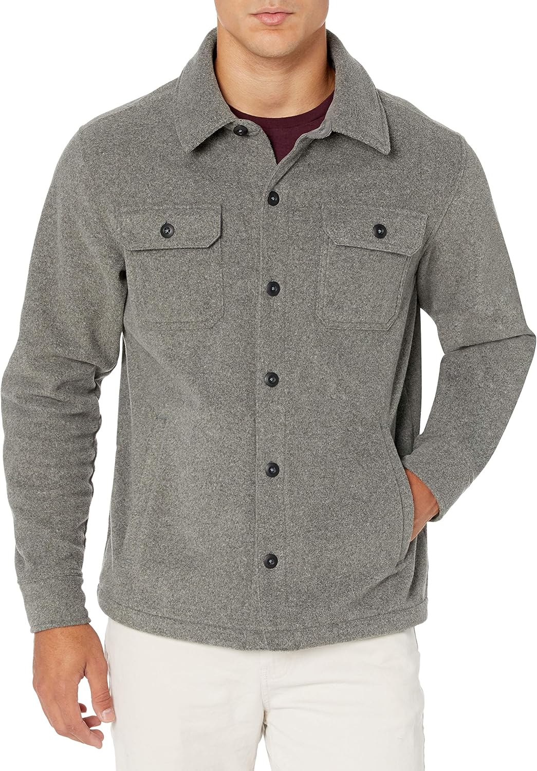 Fleece overshirt voor heren, voorjaar 2026 – Max