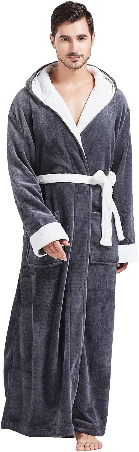 Lichte fleece zomerbadjas voor heren – James